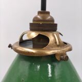 Old enamelled sheet metal lamp