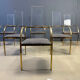 Plexiglass and brass dining chairs by Belgochrom, set of 6 - 1970s