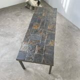 1950s slate coffee table
