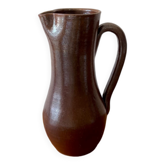 Enameled stoneware pitcher by Jean Dubost
