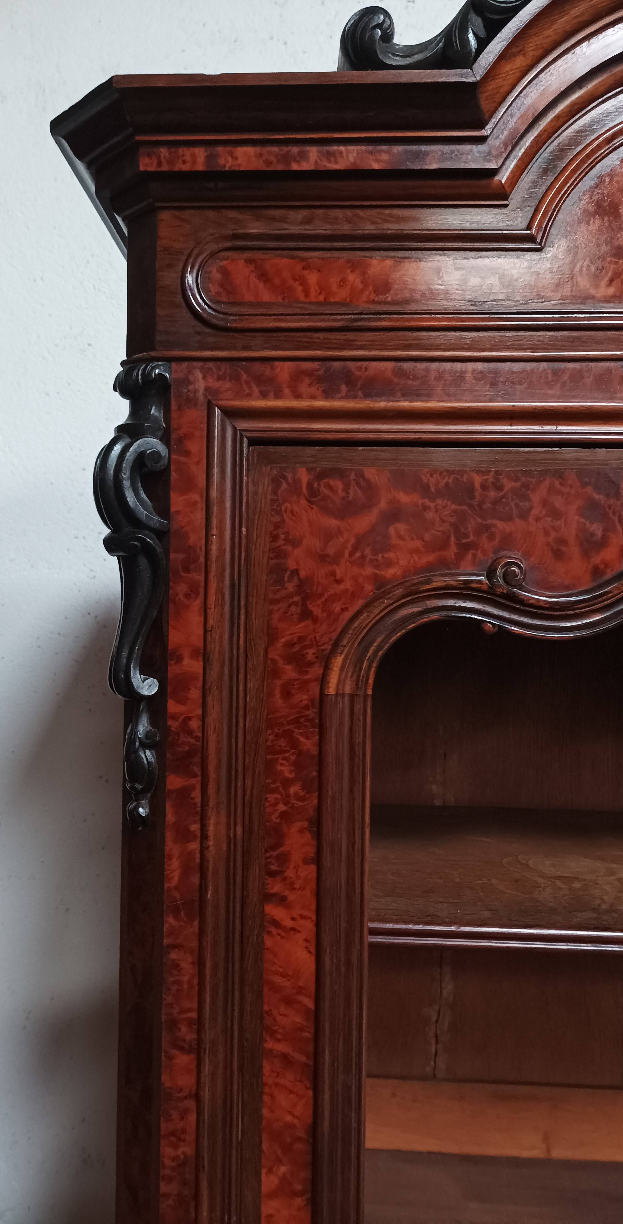 Napoleon III period library in thuja burl