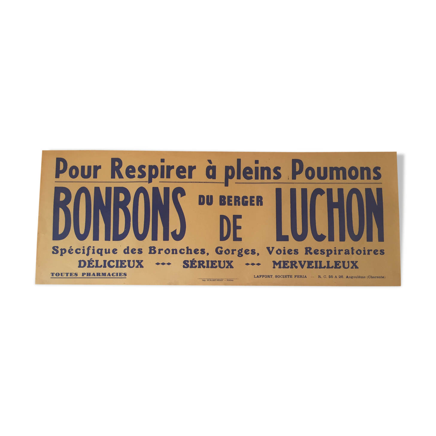 Advertising poster for the candy of Luchon