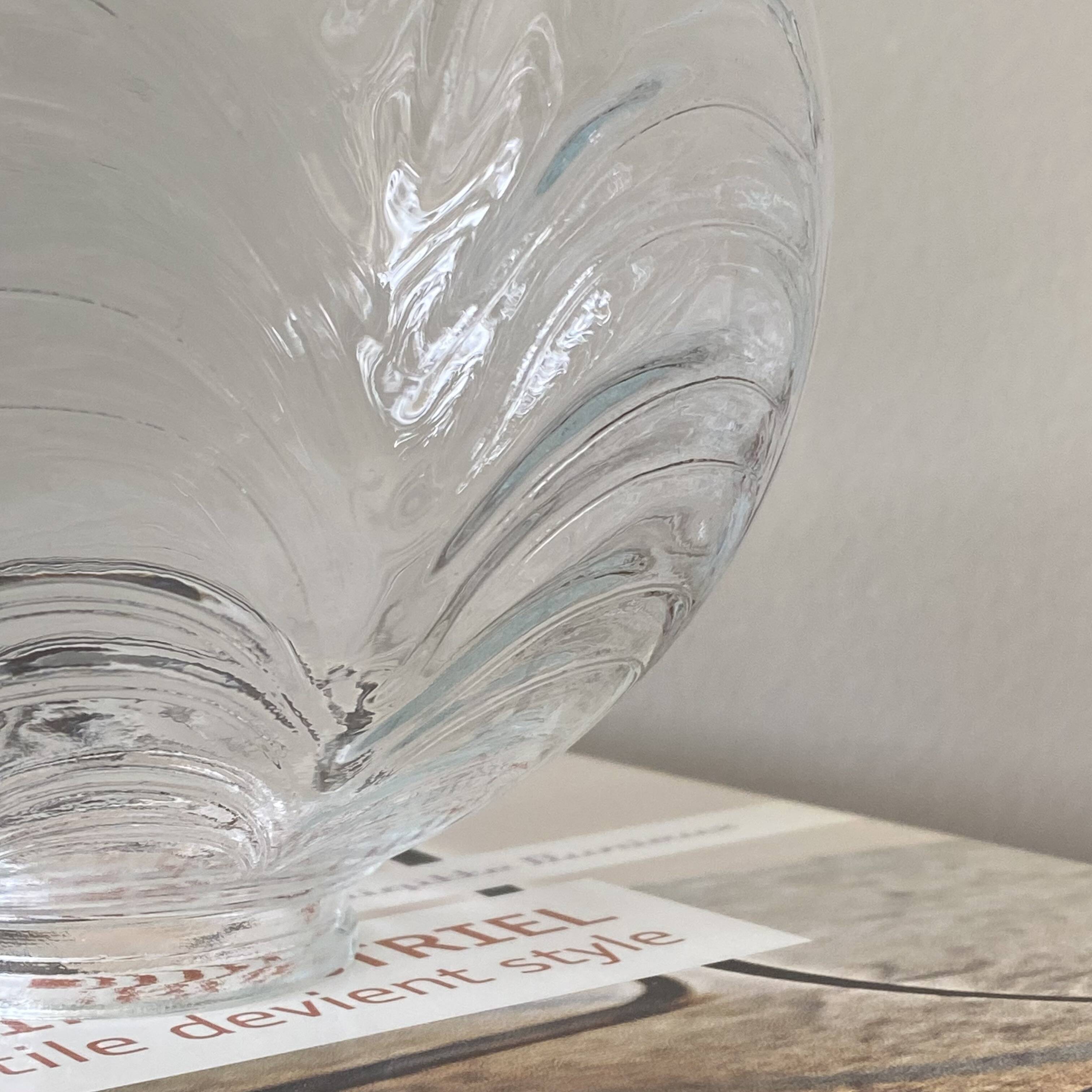 Old transparent glass globe for wall lamp chandelier.