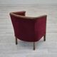 1950s, Danish armchair, original condition, furniture velour, beech wood.