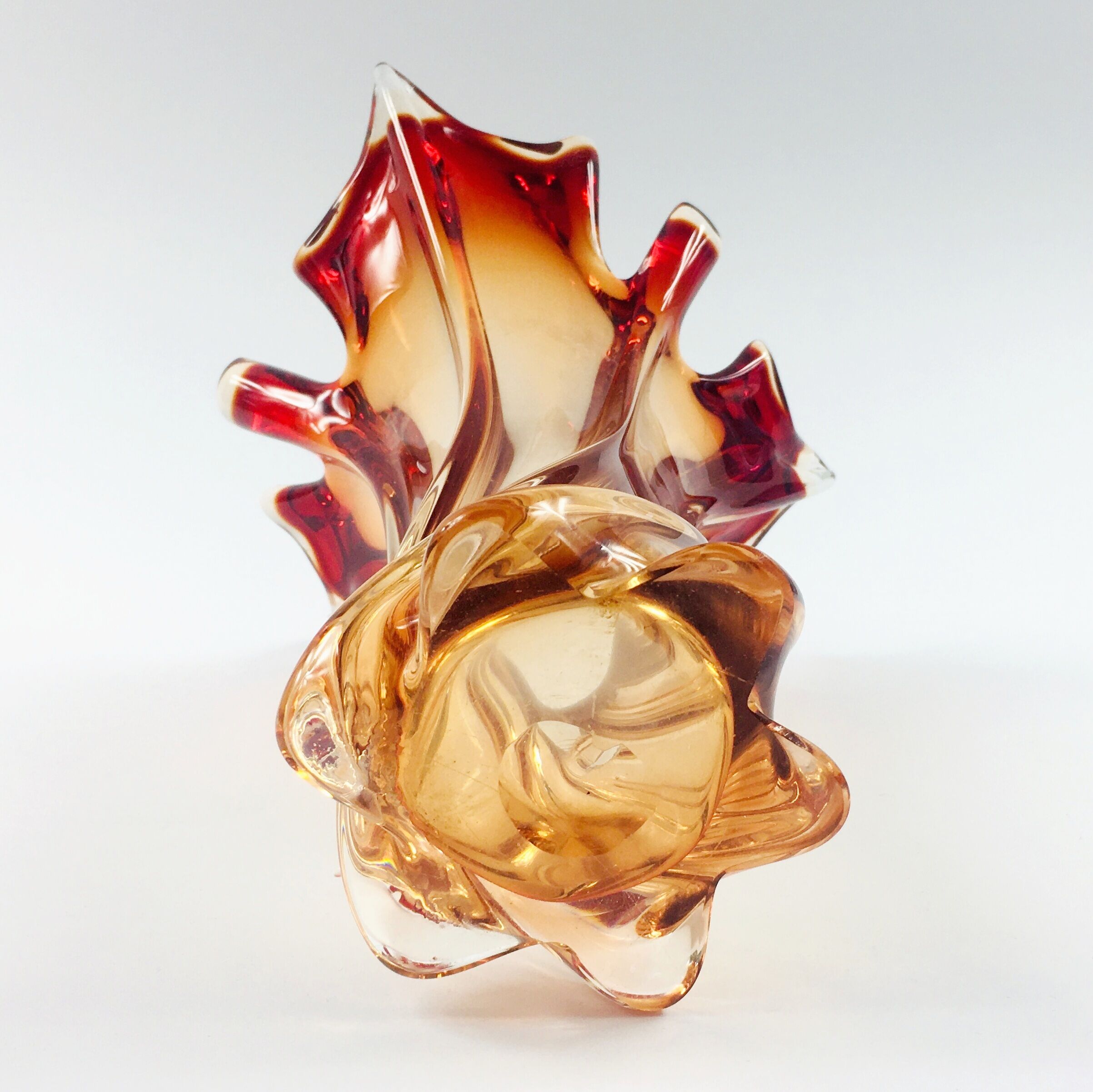 Large Twisted Murano Glass Vase, Italy, 1960s