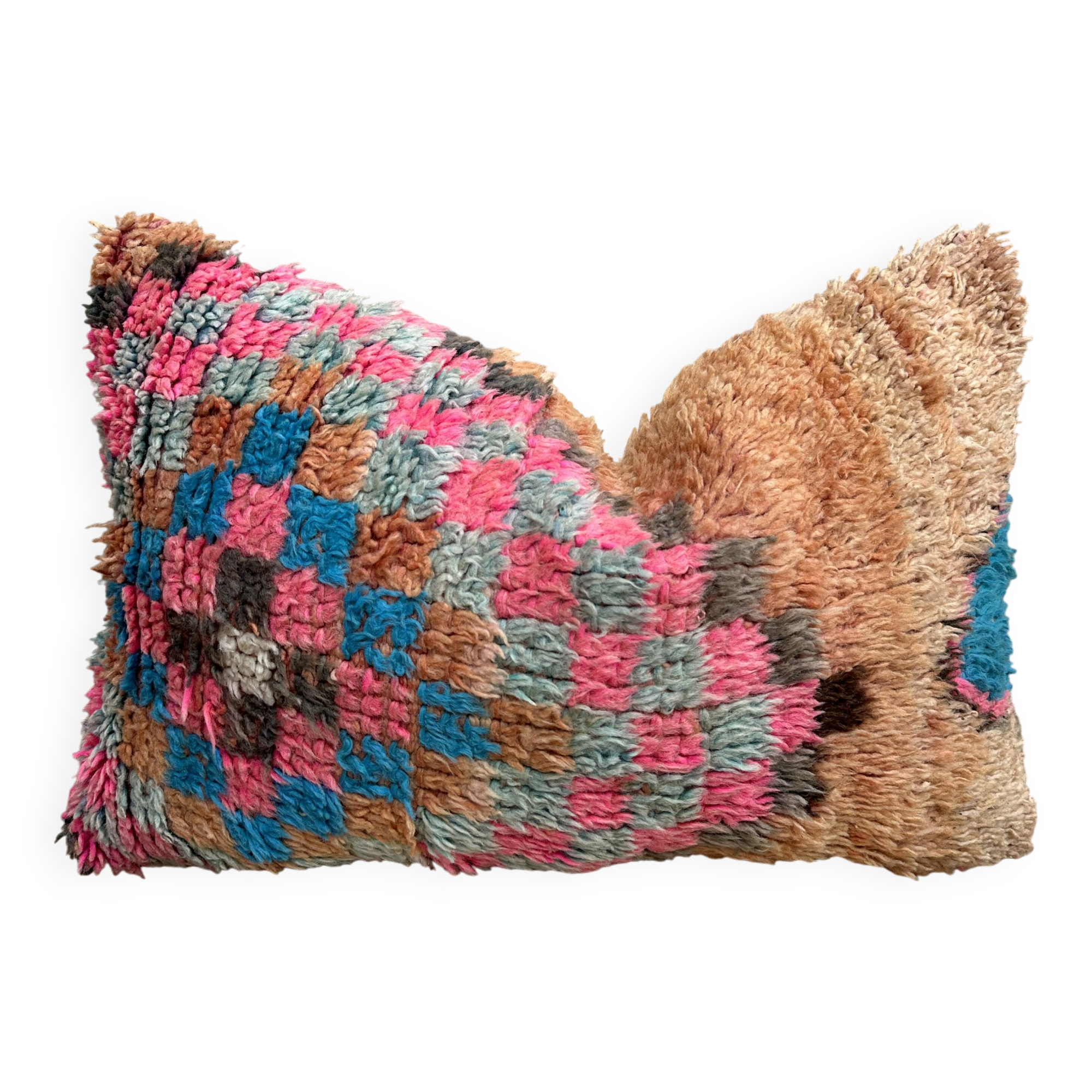 Coussin kilim berbère vintage du maroc