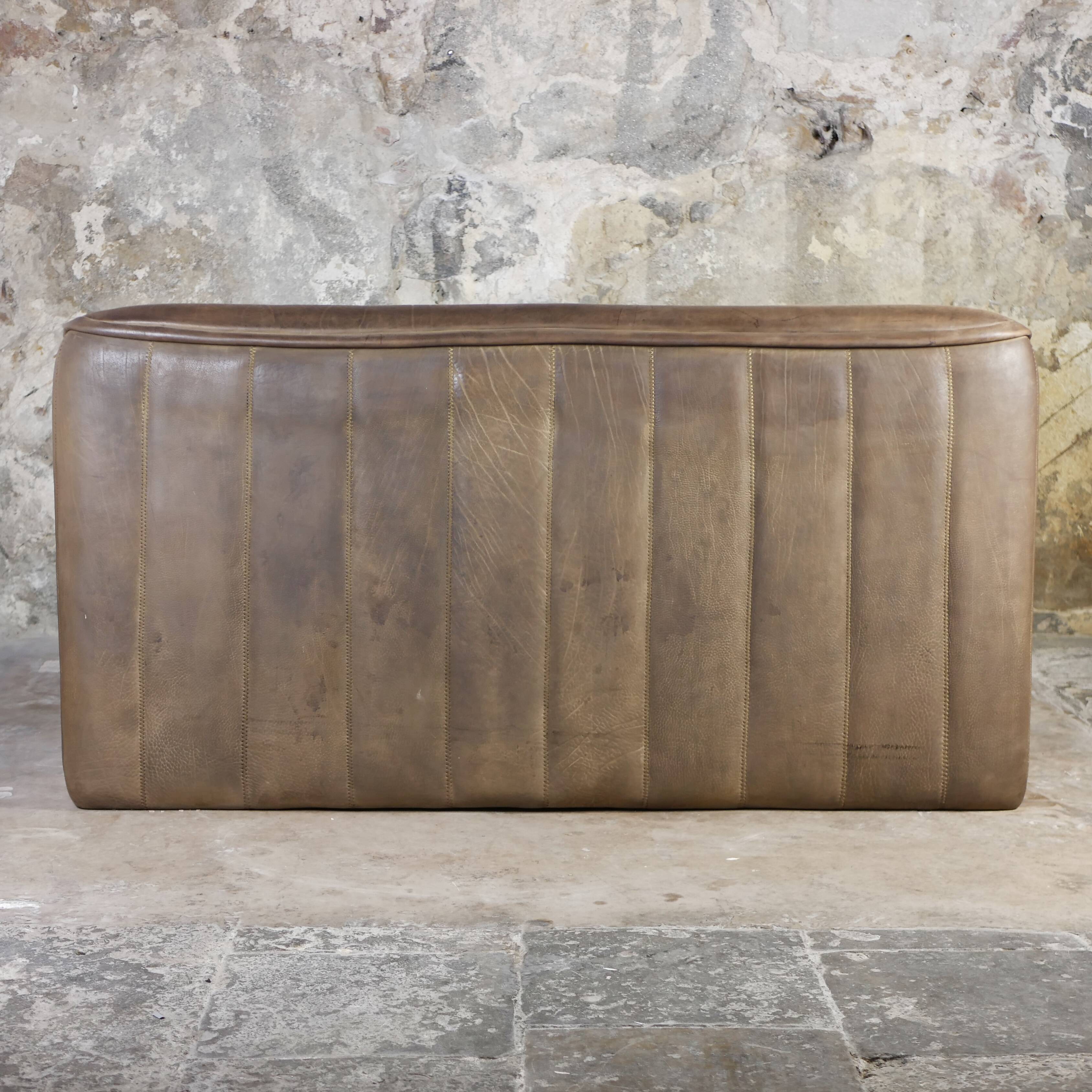 DeSede DS84 sofa in taupe buffalo leather