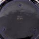 Pair of caches pots Sarreguemines - blues of Longwy - golden geometric decorations - XIXth