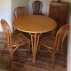 Ensemble table et 4 chaises rotin