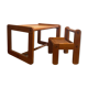 Children's desk and its wooden seat from the 80s