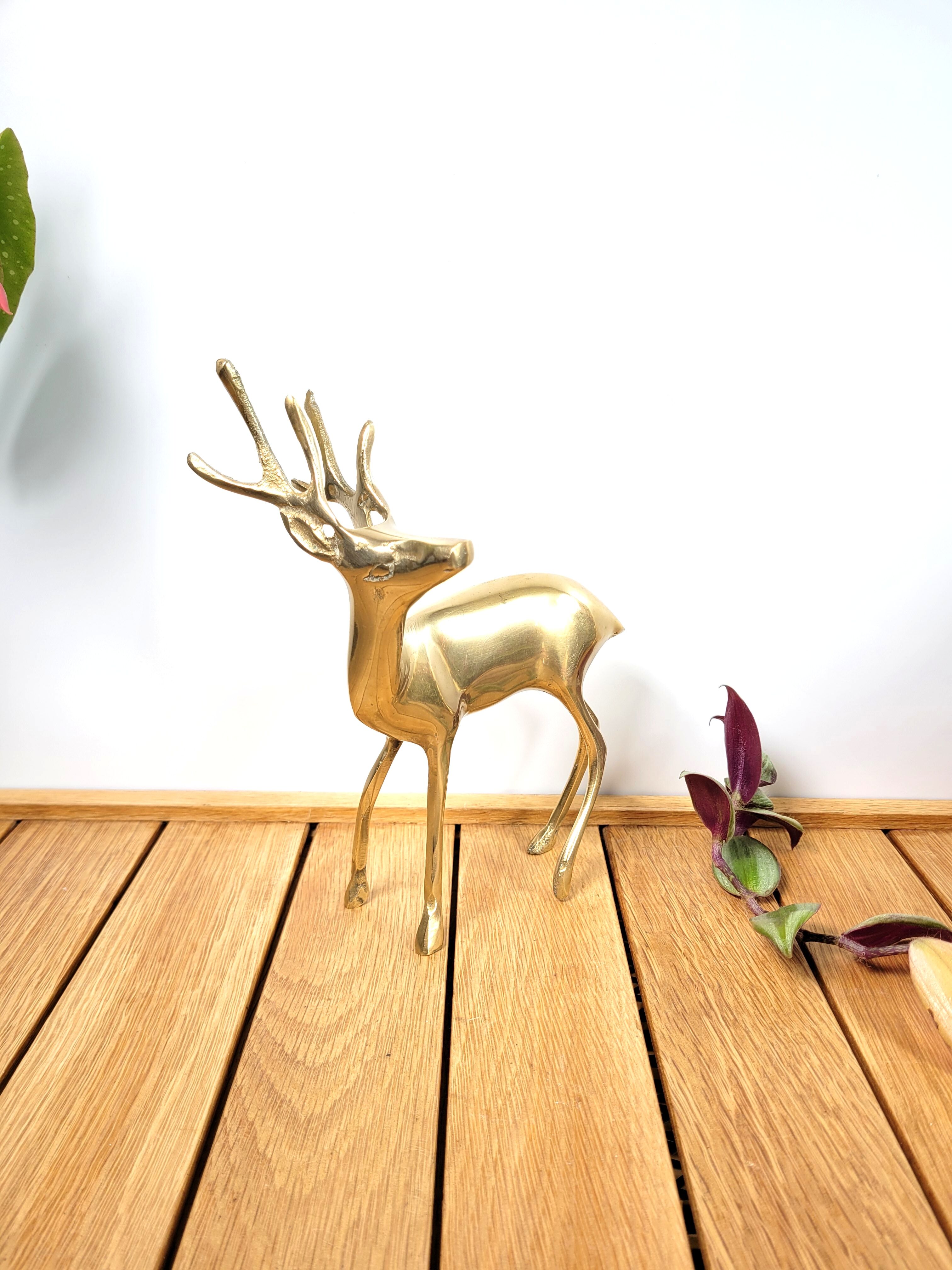 Brass Deer Statuette