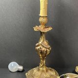 bronze lamp base (very heavy) baroque style 37 cm socket height