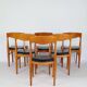 Serie de 6 chaises scandinaves