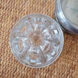 Reims glass flower vase with tin support