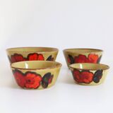 Set of 4 vintage bowls '70 ZELLER KERAMIK