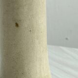 Handmade cylindrical vase in raw stoneware,