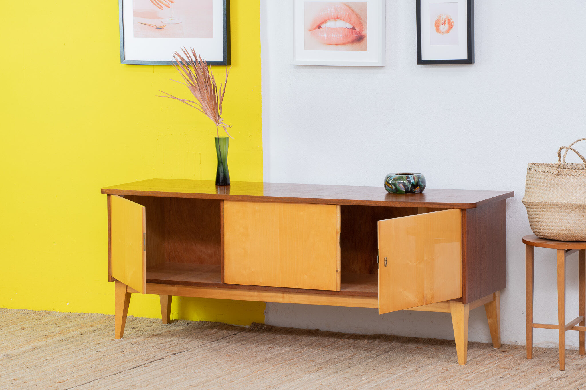 Vintage Scandinavian enfilade - 165 cm