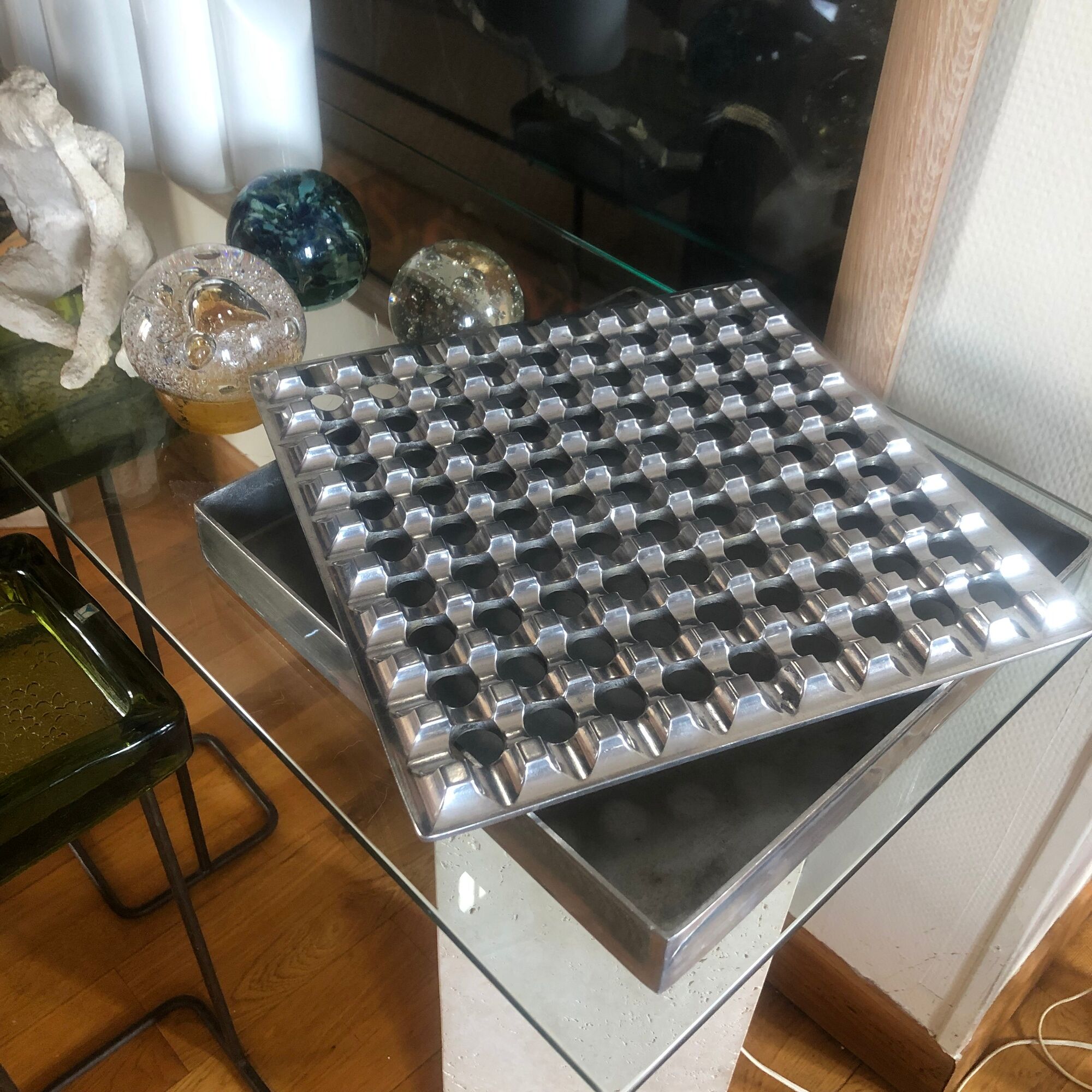 Scandinavian ashtray Ultima 30 design Holger Bäckström and Bo Ljungberg 1965 aluminum