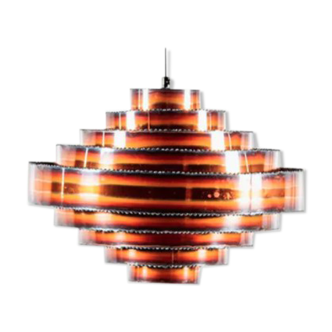 Copper pendant lamp, handmade by Svend Aage Holm Sorensen