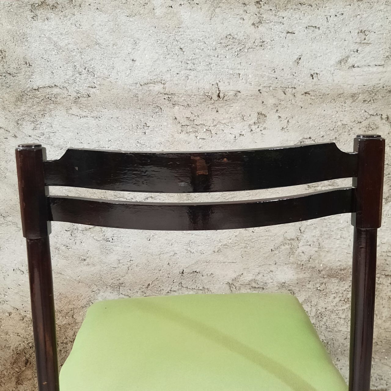 Six 50's chairs - varnished wood