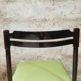 Six chaises des années 50 - bois verni