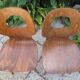 Paire de chaises en bois Baumann vintage