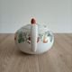 Strawberry porcelain teapot France
