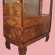Art Deco display cabinet in walnut veneer and engraved glass, 1920s
