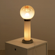 Italian lamp with its head in opaque glass & caramel 70's