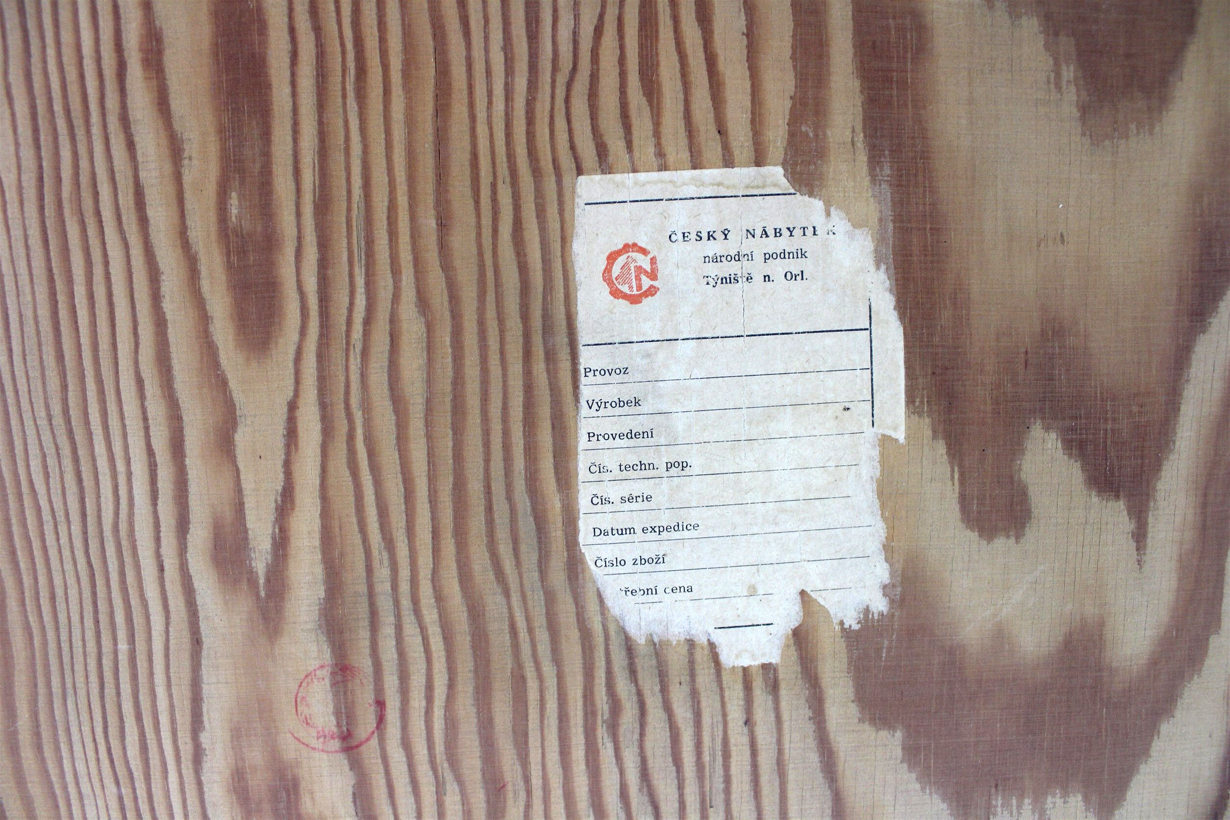 Coffee Table with Black Glass Top by Jiří Jiroutek for Cesky Nabytek, 1960s