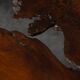 Organic modern coffee table with natural void, France, mid 20th century