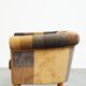Fauteuil Chesterfield club en tissu patchwork de style anglais