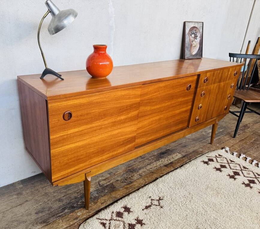 Petite enfilade vintage en teck 200 cm