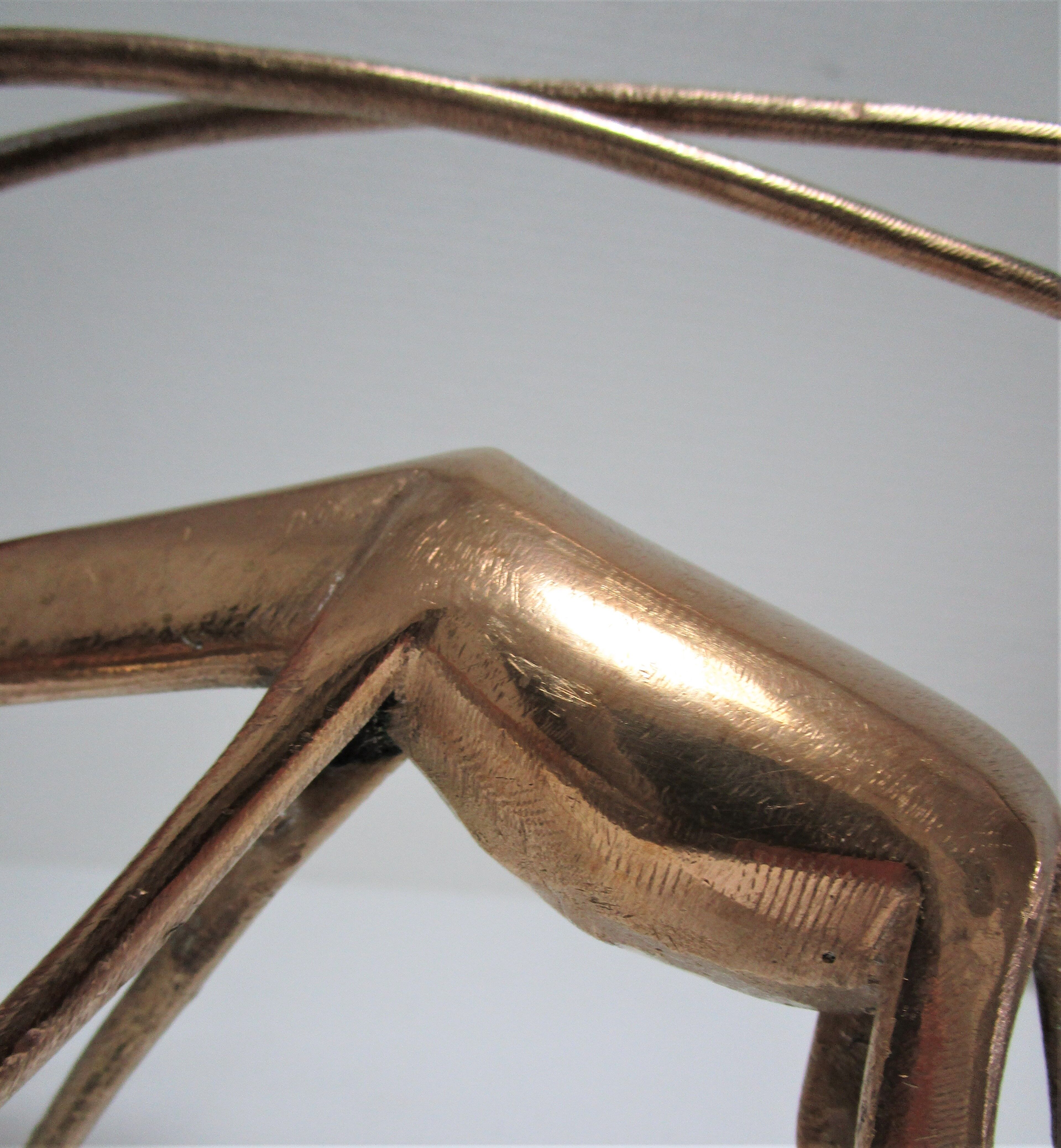 Four vintage brass antelope gazelles