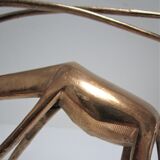 Four vintage brass antelope gazelles