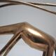Four vintage brass antelope gazelles