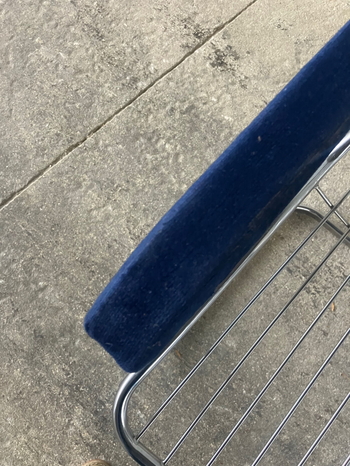 Pair of vintage chrome chairs from the 1970s