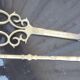 Zoomorphic bronze fireplace shovel and tongs