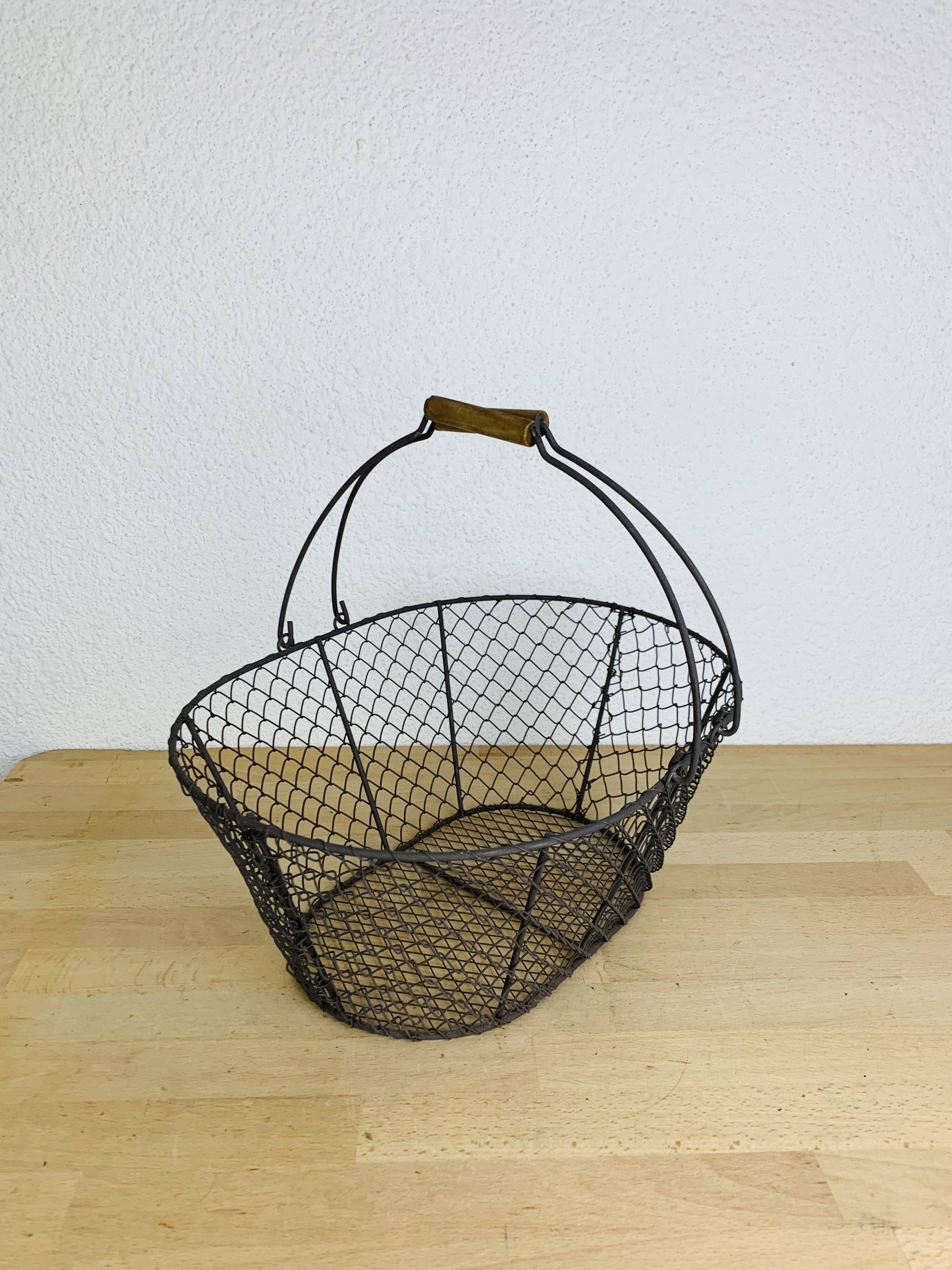 Vintage metal basket