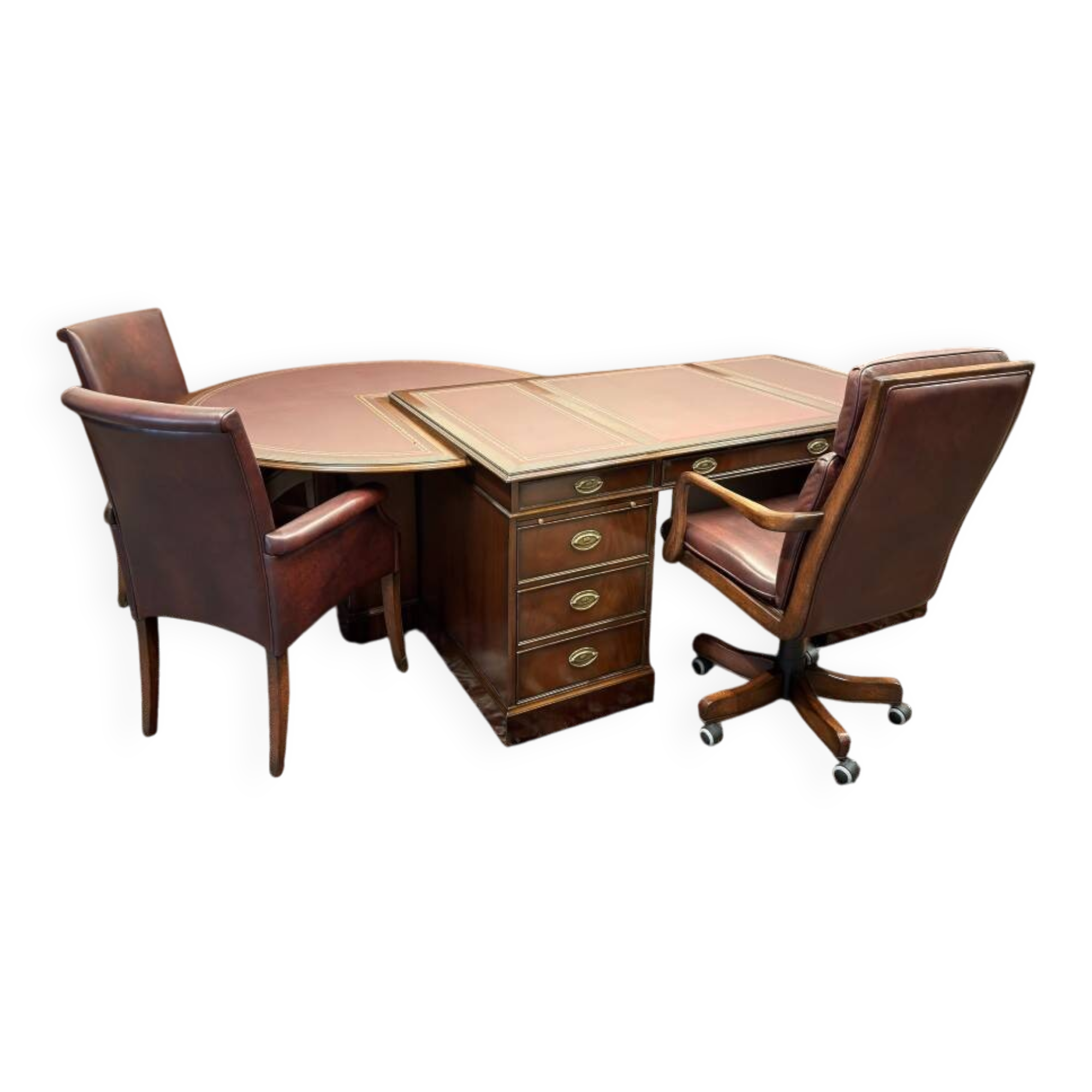 Unique Classic English Desk Set with Conference Table