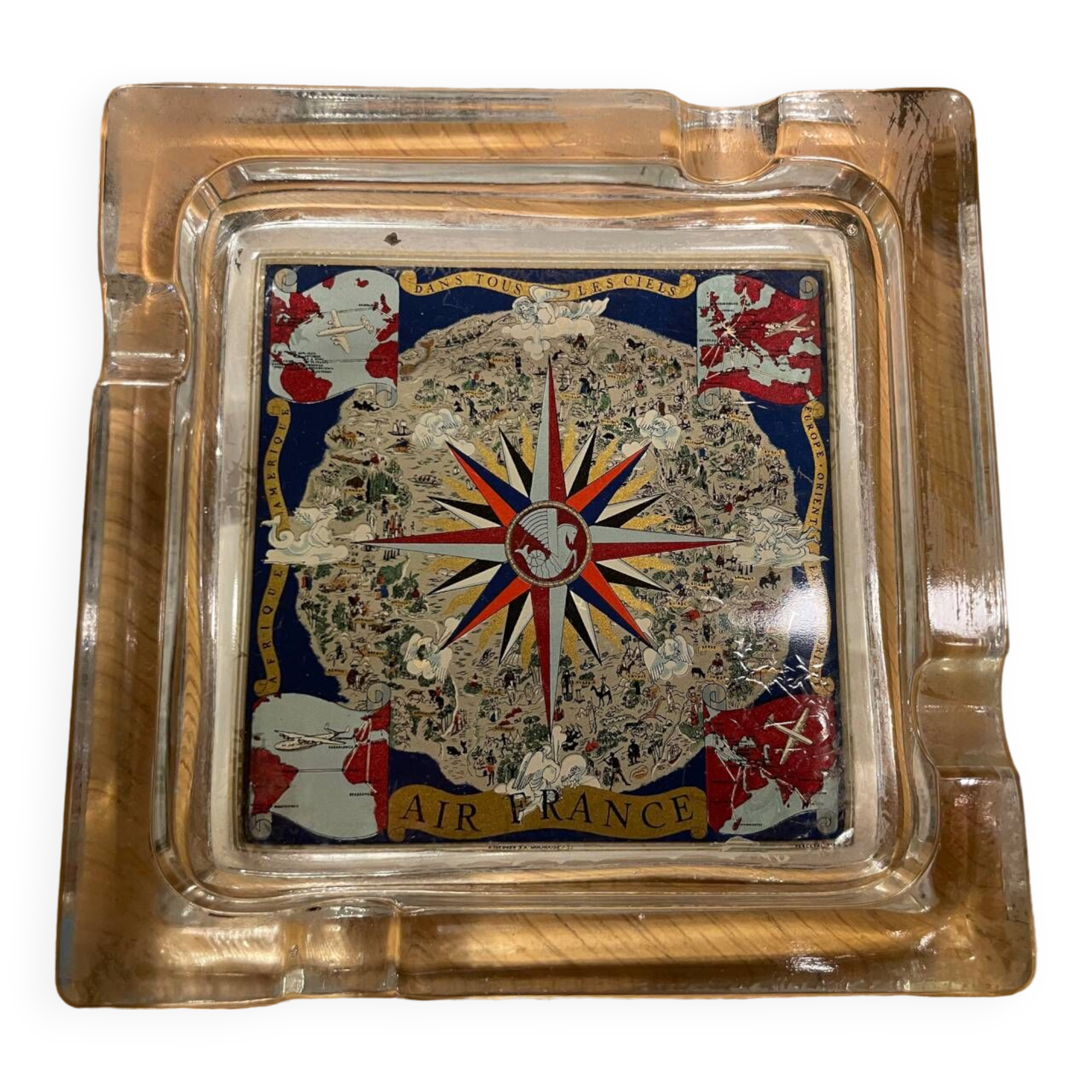 Ashtray or large vintage Air France pocket