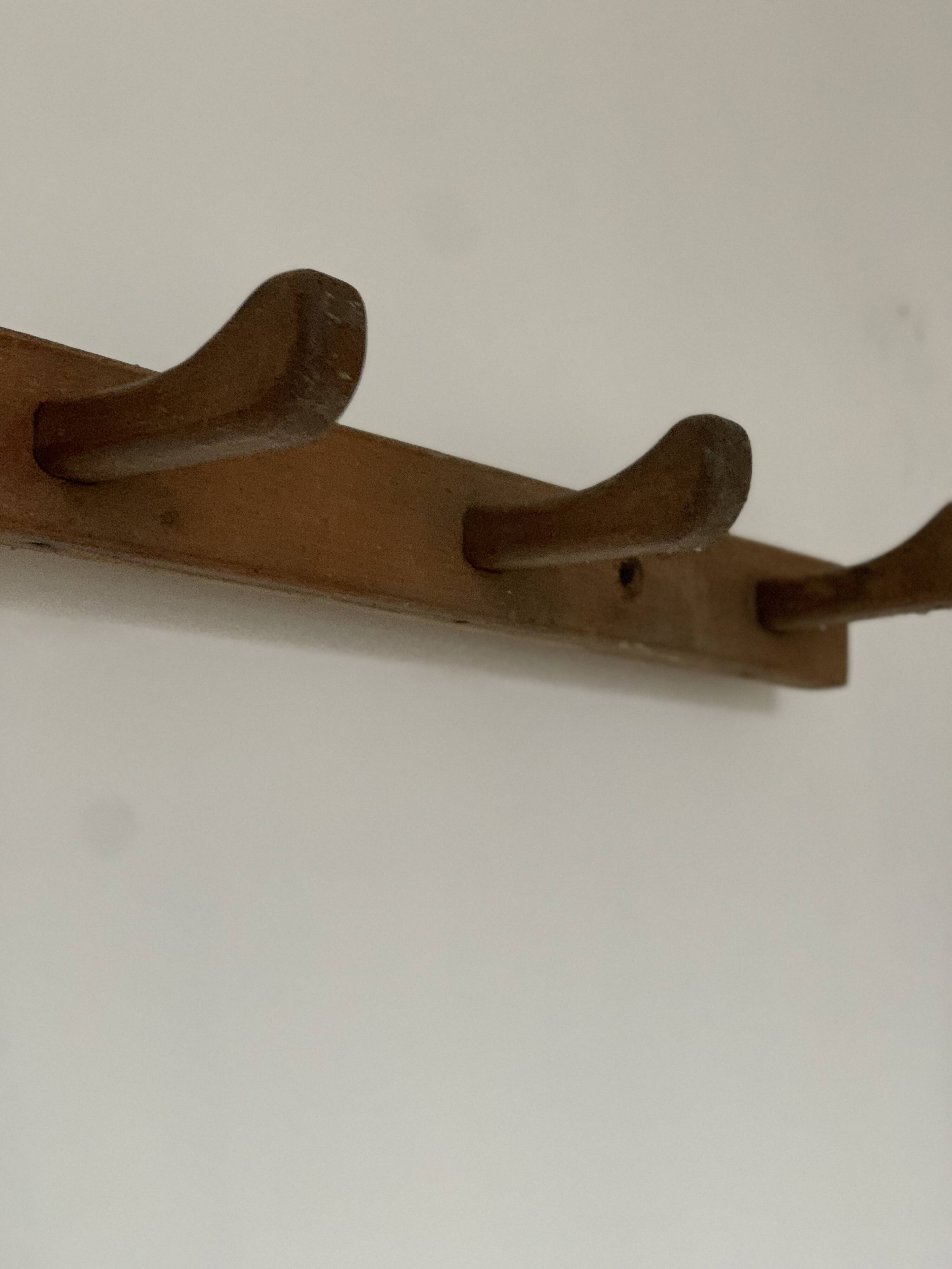 Wooden coat rack