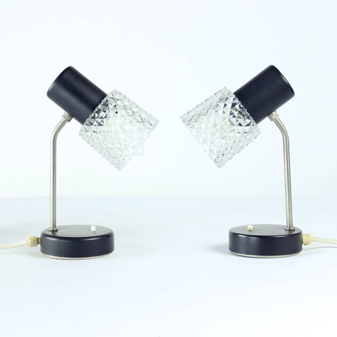 Lot de 2 lampes de table par Lustry, Tchécoslovaquie, années 1960