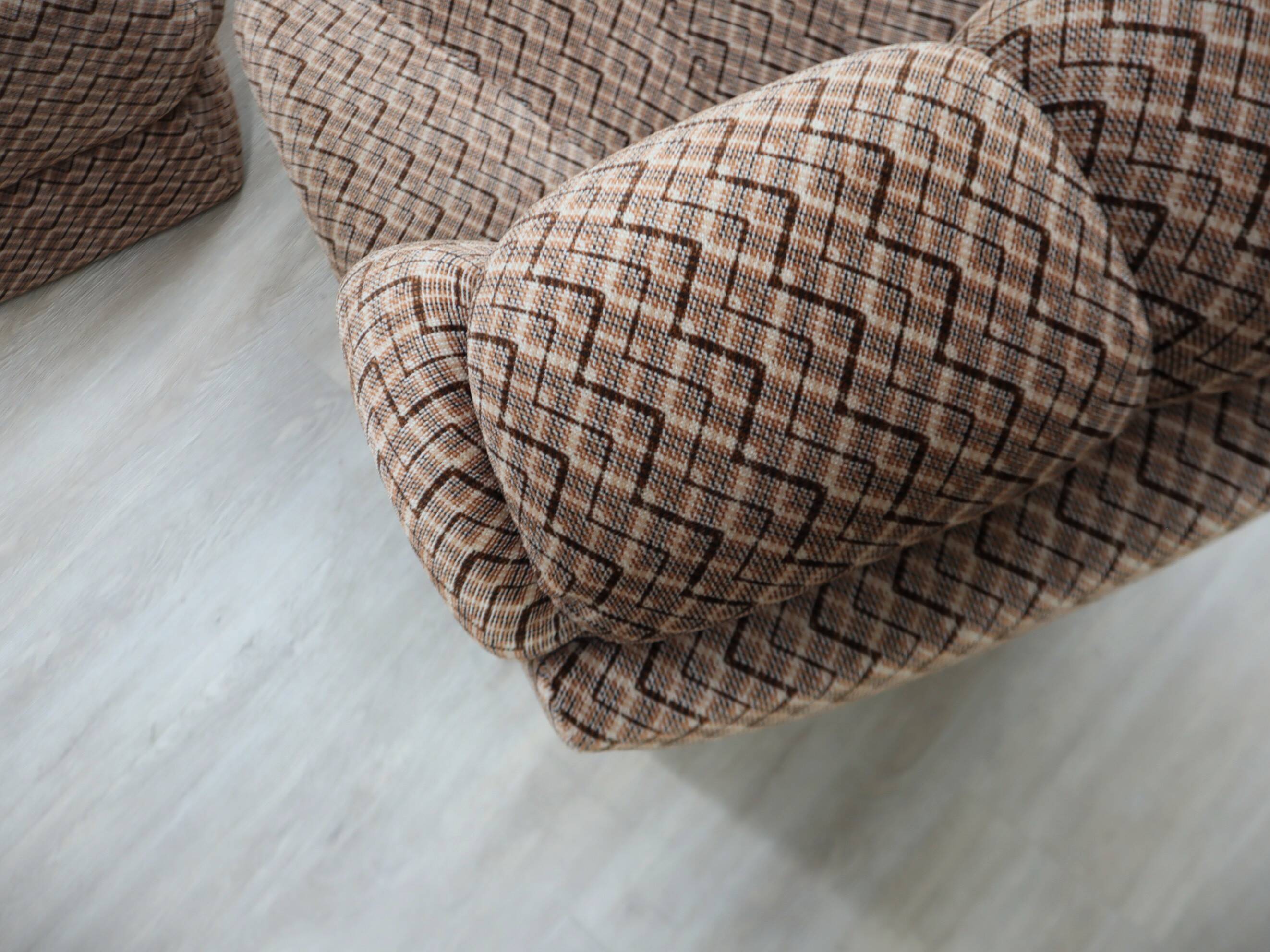 Canapé modulaire italien vintage inspiré des fleurs, années 1970