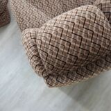 Canapé modulaire italien vintage inspiré des fleurs, années 1970