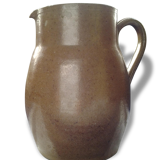 Numbered enamelled stoneware pitcher
