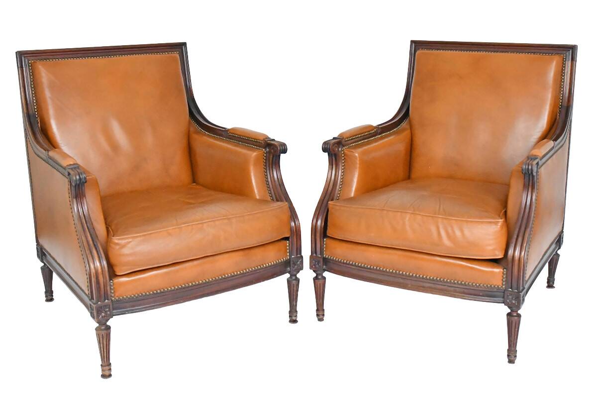 Pair of large armchairs in Louis XVI style