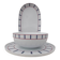 Ensemble de 3 plats basque porcelaine bleu et rouge