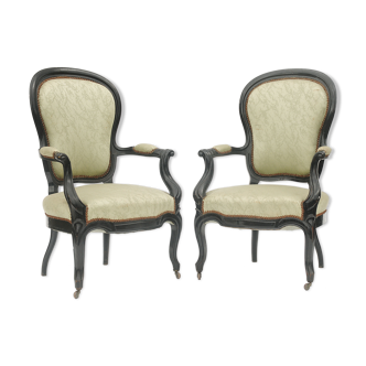 Pair of Louis Philippe style armchairs