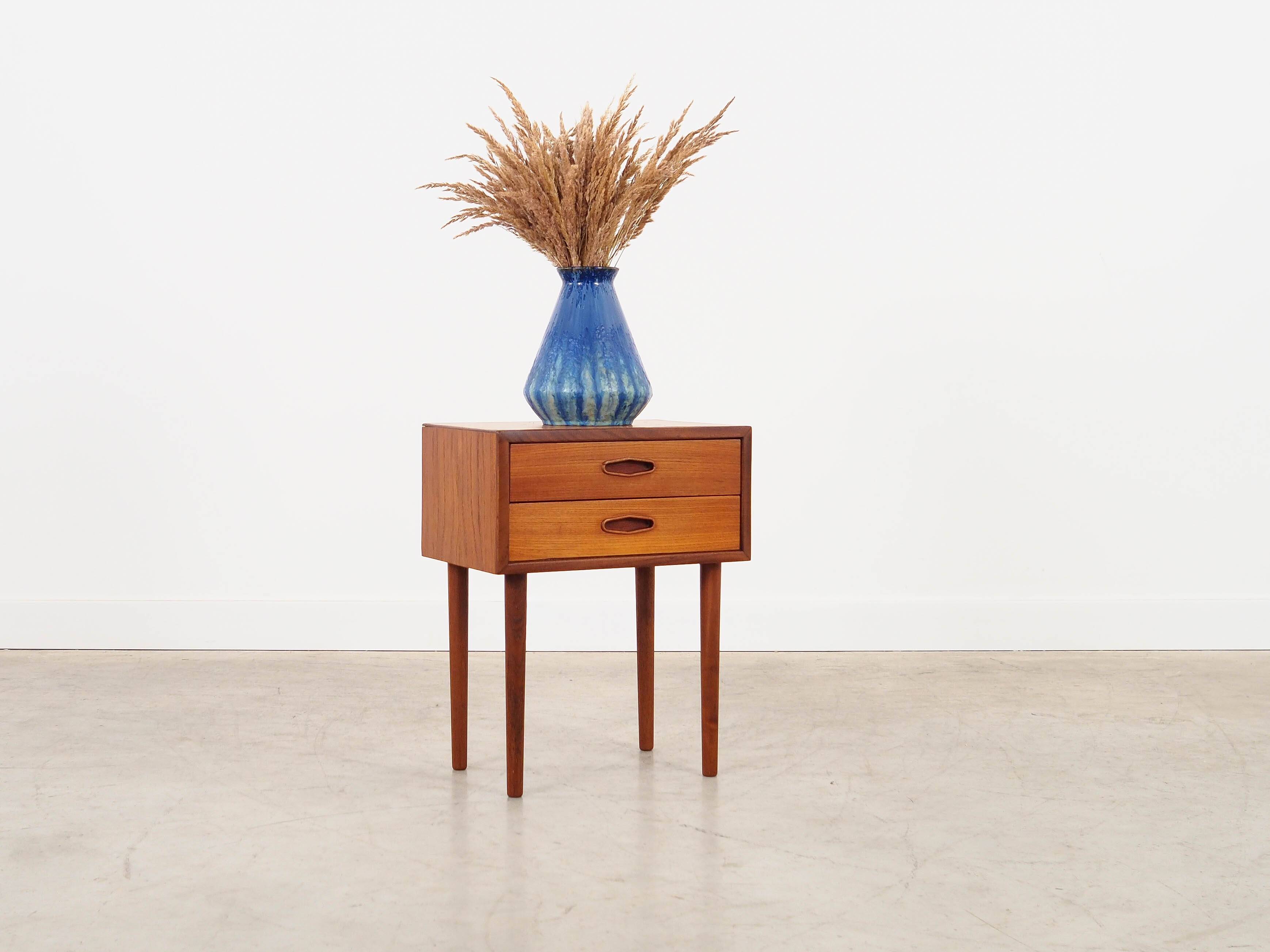 Teak bedside table, Danish design, 1970s, made in Denmark